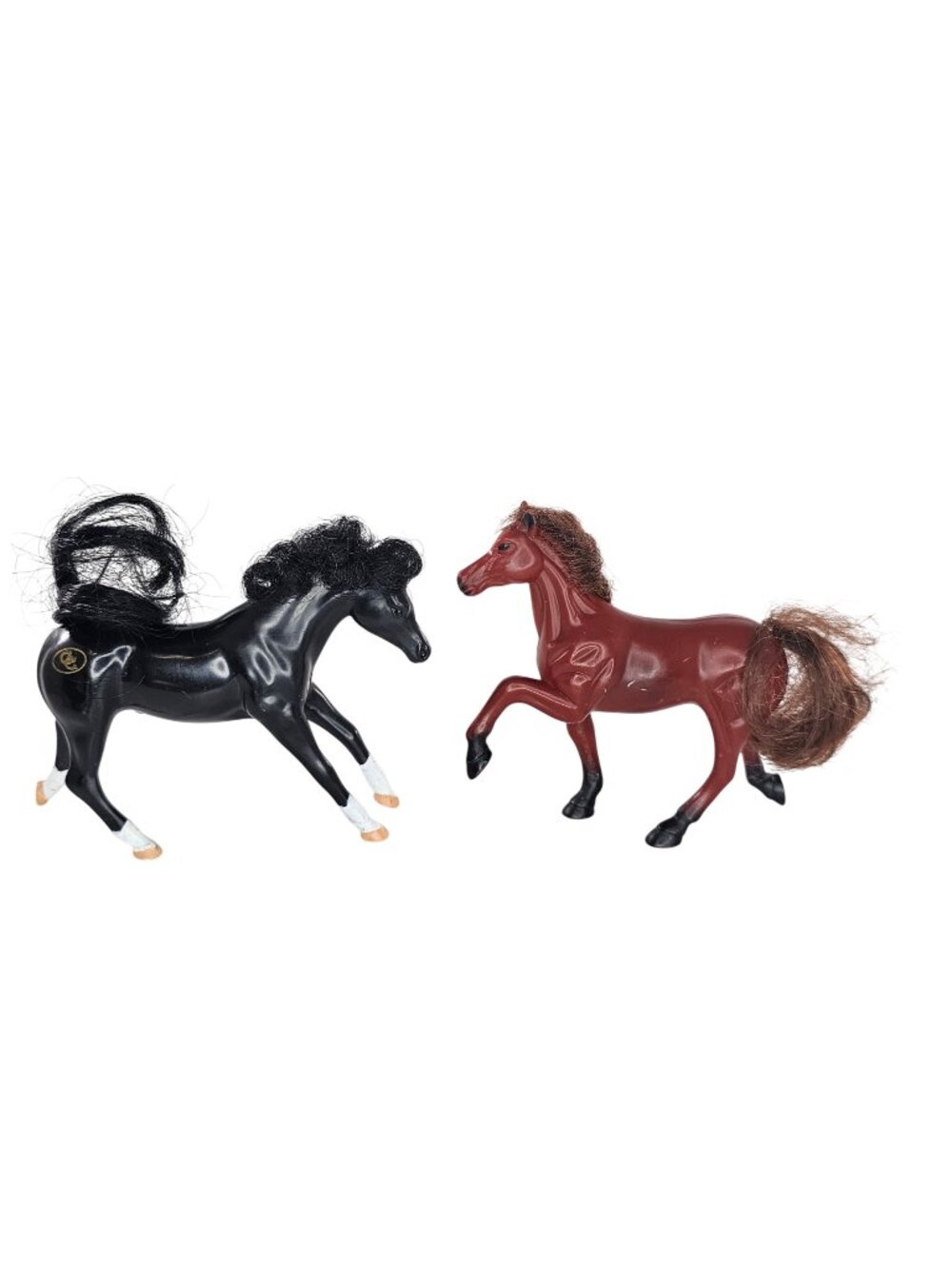 Grand Champion Mini Galloping Stallion Black Gaited Stallion Chestnut Lot of 2